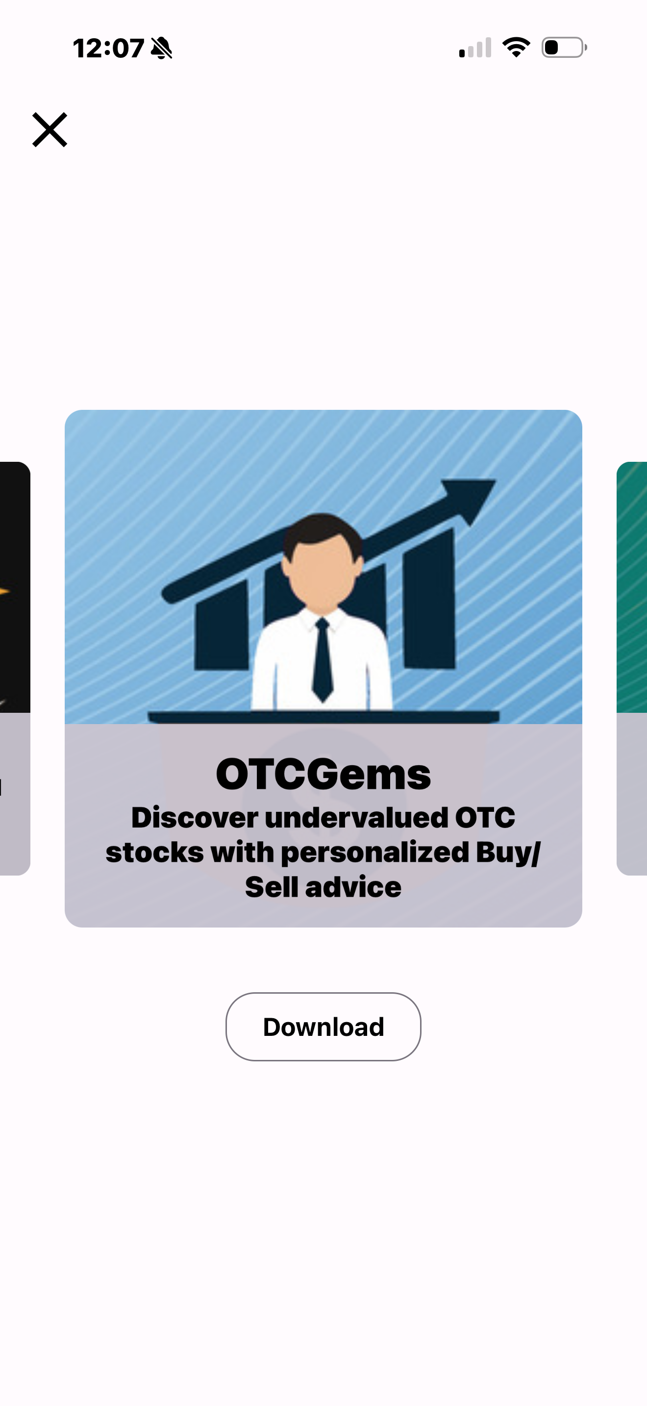 Our Apps carousel showing OTCGems